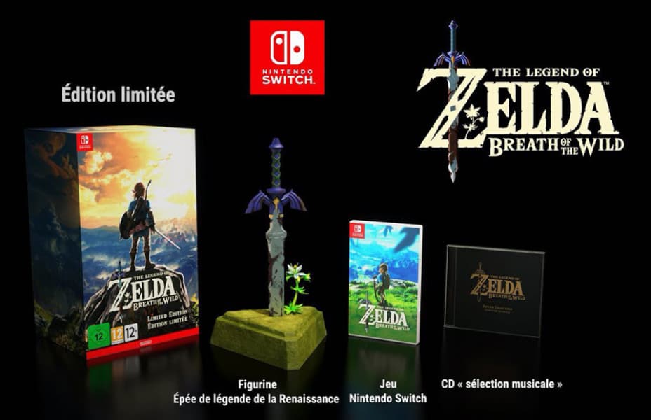 The Legend of Zelda - Breath of the Wild édition limitée Pal. Nintendo Switch
