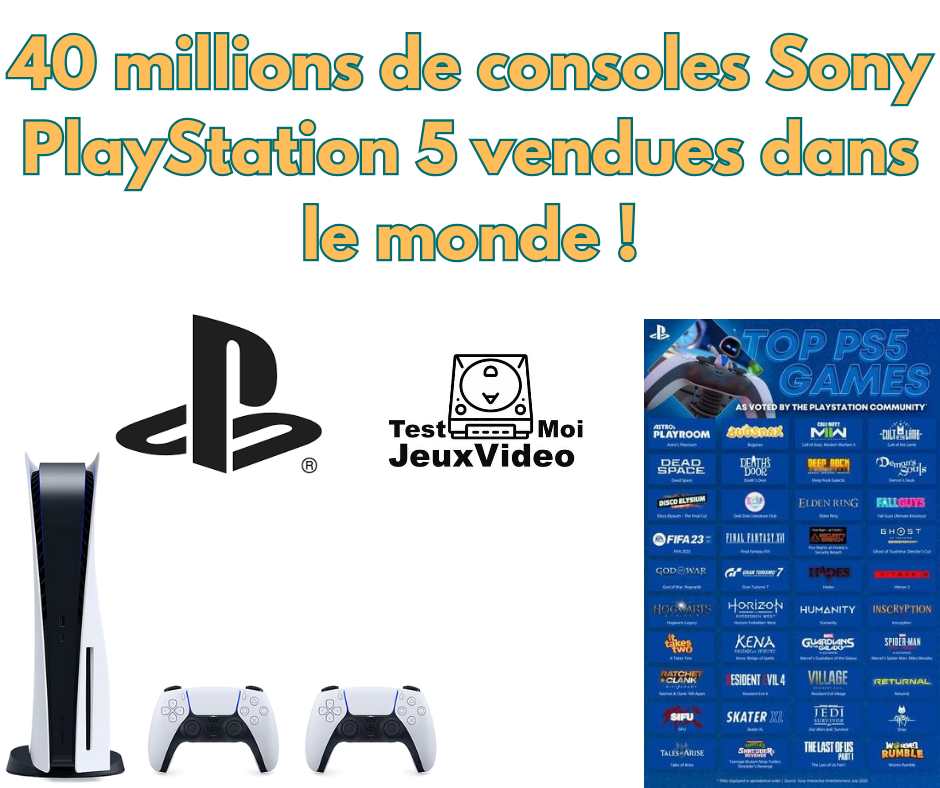 Sony vend 40 millions de consoles PlayStation 5 !
