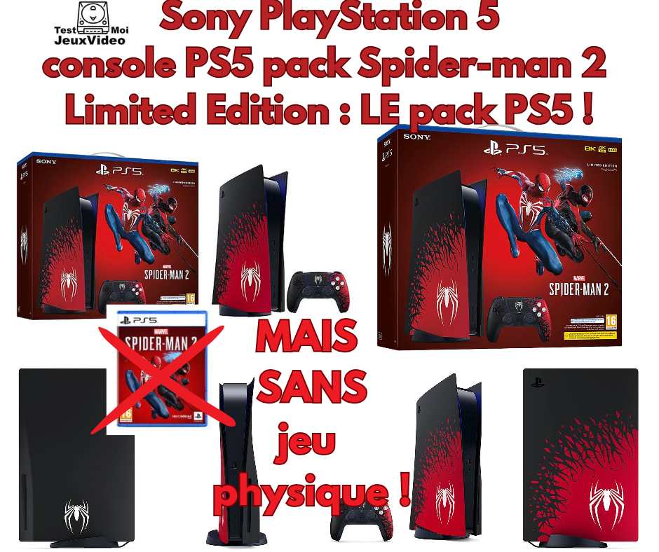 Console Marvel’s Spider-man 2 Limited Edition, LE pack PS5 !