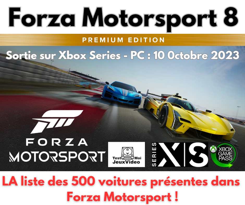 Forza Motorsport : LA liste intégrale des voitures à jour !