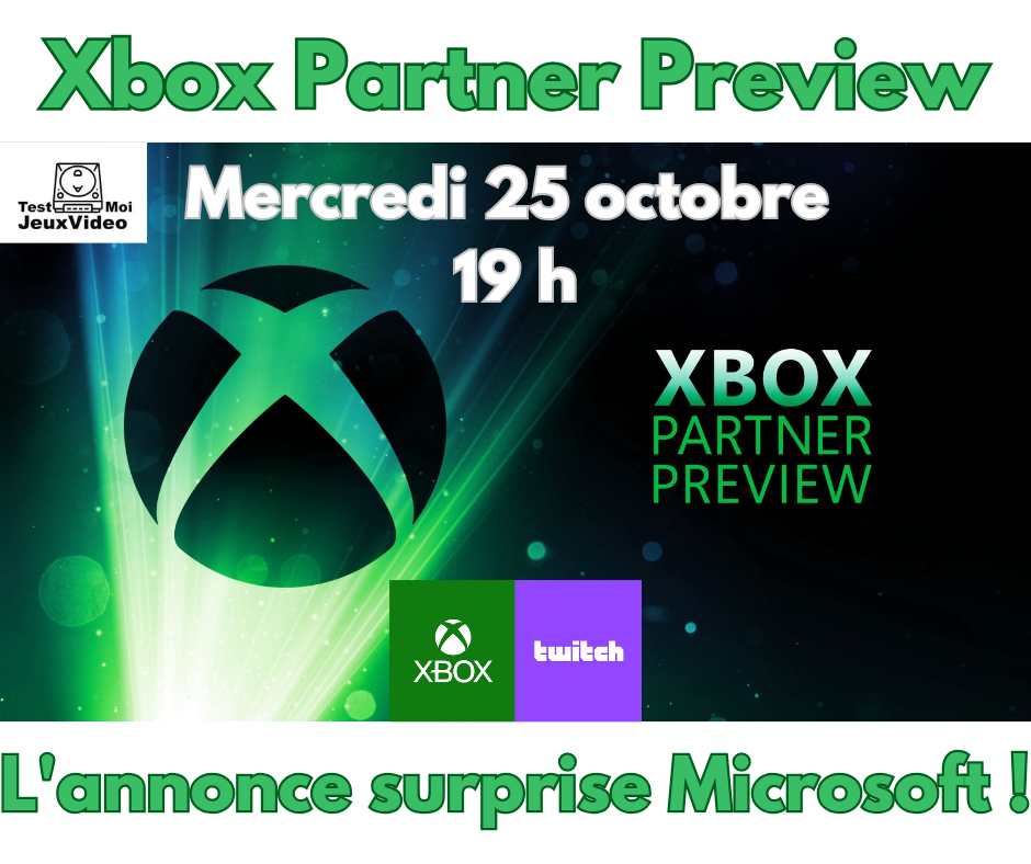 Xbox Partner Preview ce 25 octobre : l’annonce surprise !