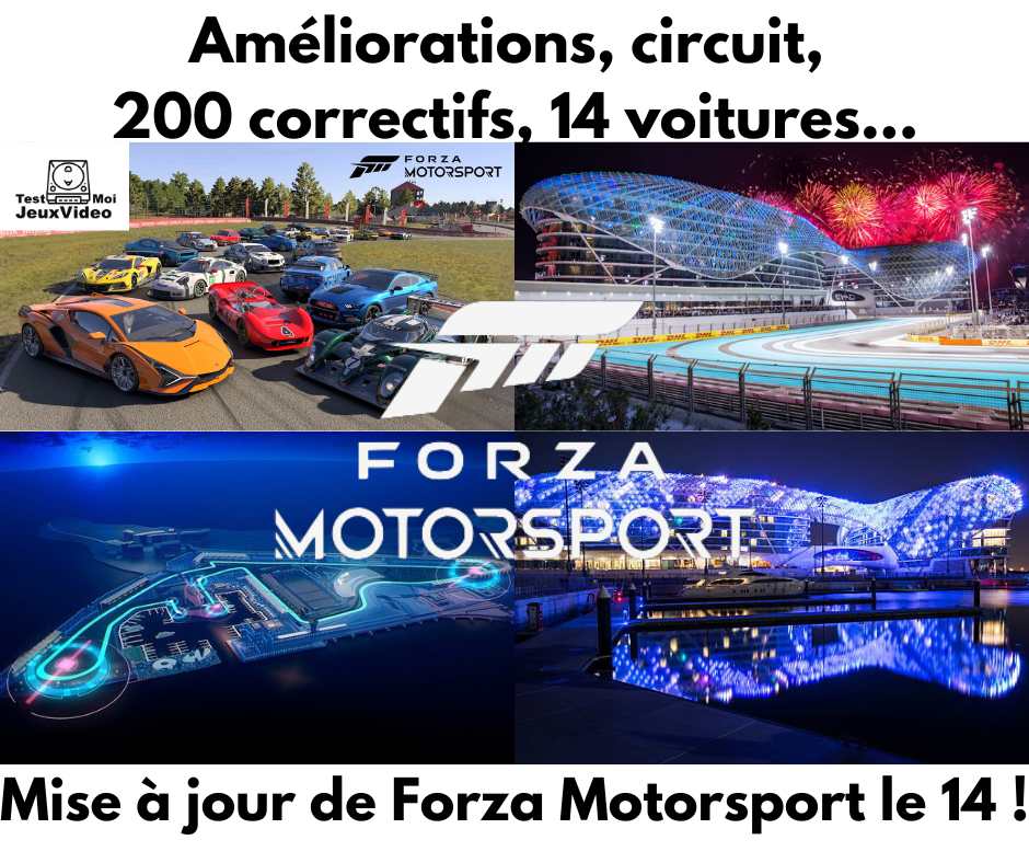 Améliorations, circuit, 14 voitures… Mise à jour de Forza Motorsport le 14 !