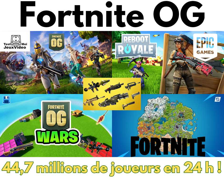 Fortnite OG : record de 44,7 millions de joueurs en 1 jour !