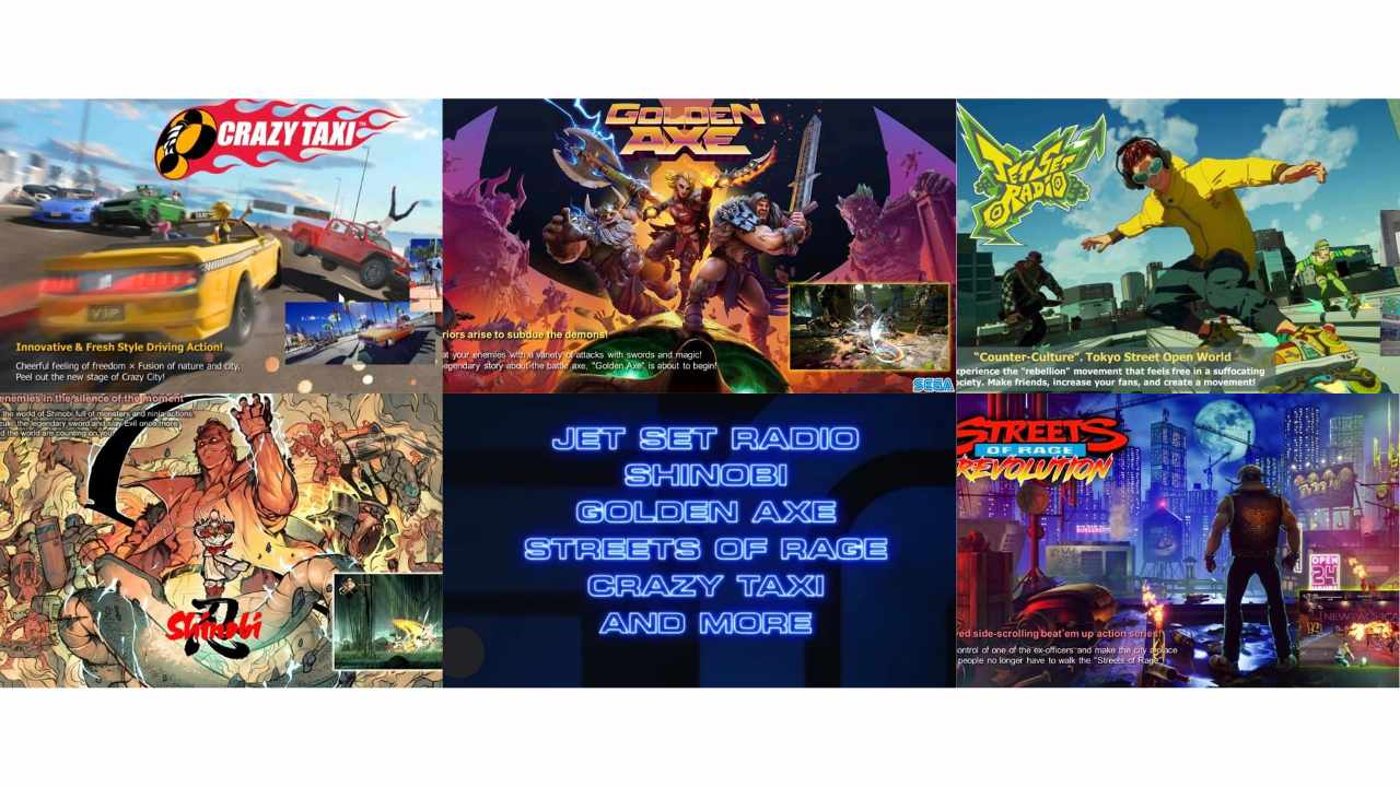SEGA SuperGame : 5 premiers jeux – nouveaux visuels – infos