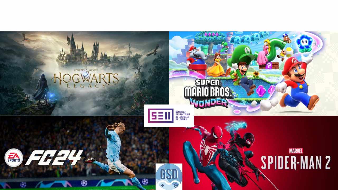 Top Ventes janvier 2024 : EA Sports FC 24, Hogwarts Legacy, Mario Wonder !