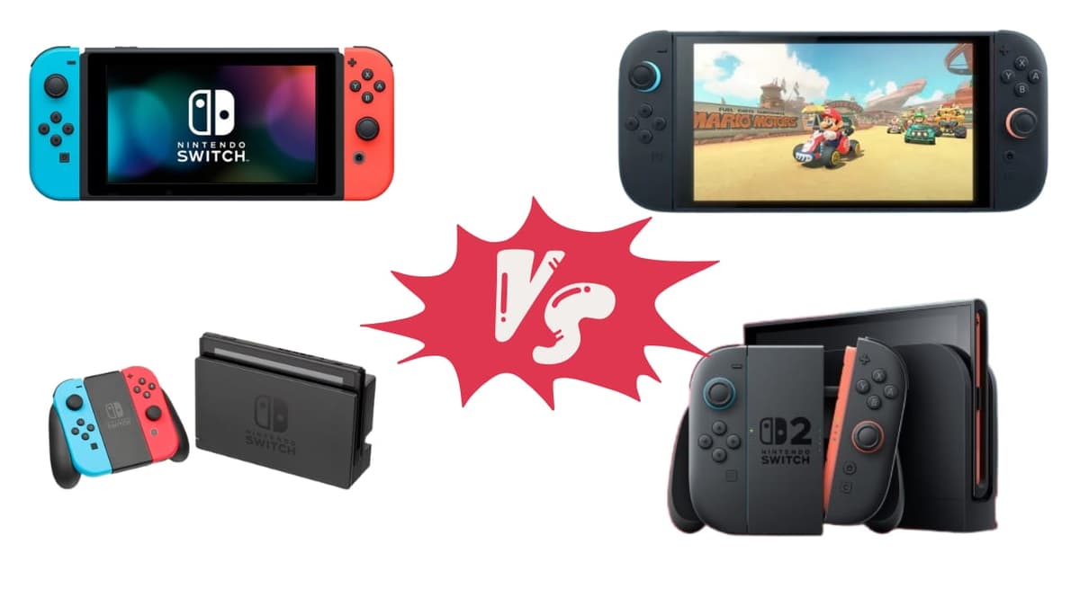 Nintendo Switch 1 contre Nintendo Switch 2 : le comparatif