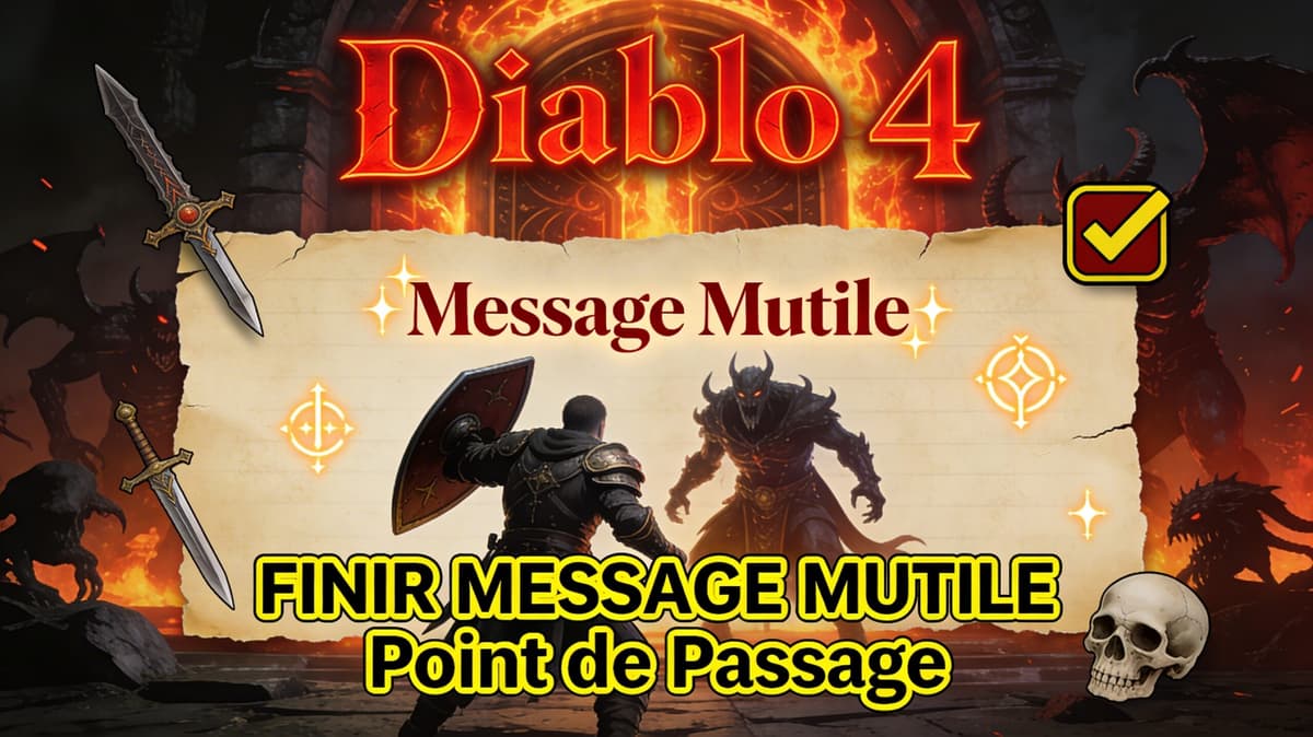 Diablo 4 : comment finir Message Mutilé – point de compétence gratuit ?