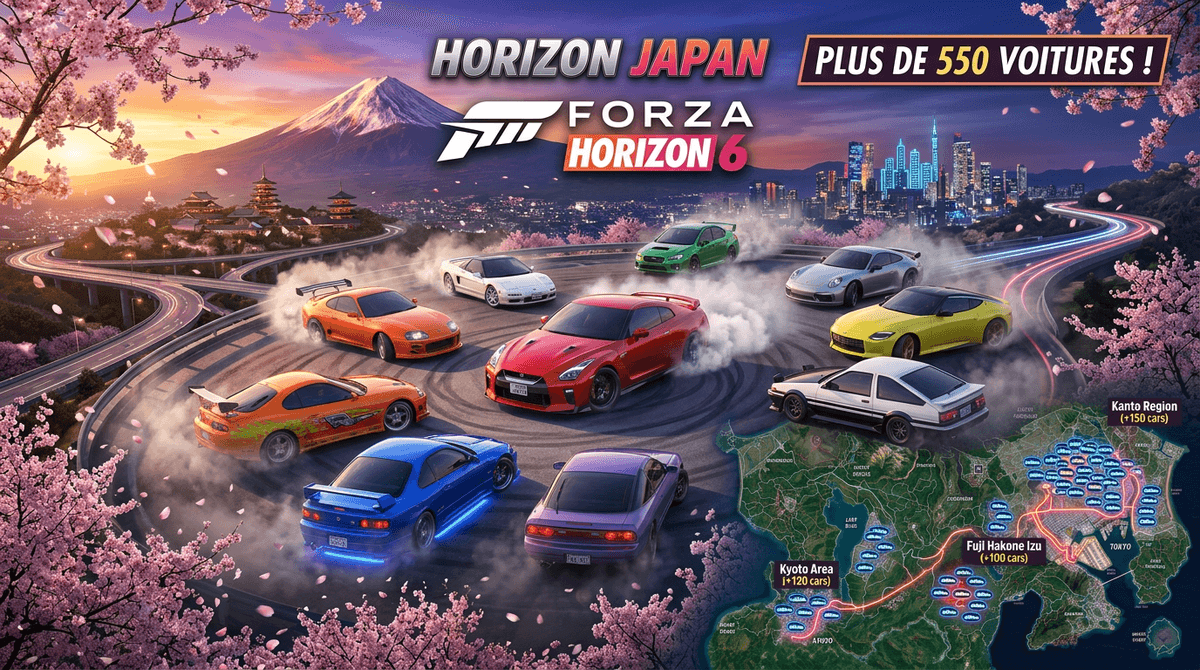 Forza Horizon 6 installe le Festival au Japon et dévoile plus de 550 voitures !