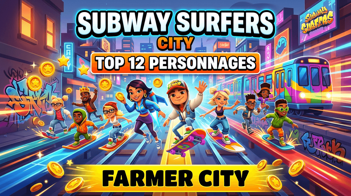 Subway Surfers City : Top 12 personnages pour farmer des pièces et battre des records