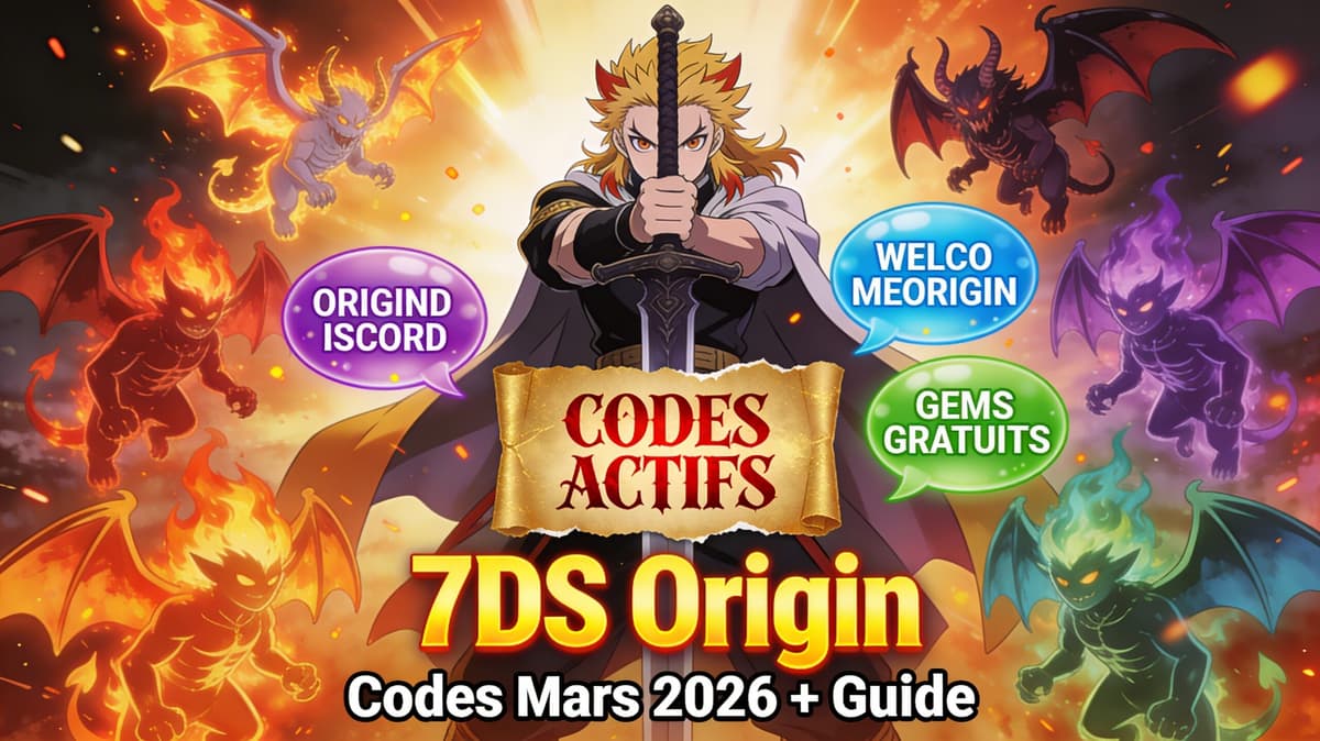 The Seven Deadly Sins Origin : codes actifs et guide de réclamation