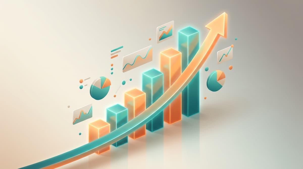 Abstract visualization of growth metrics