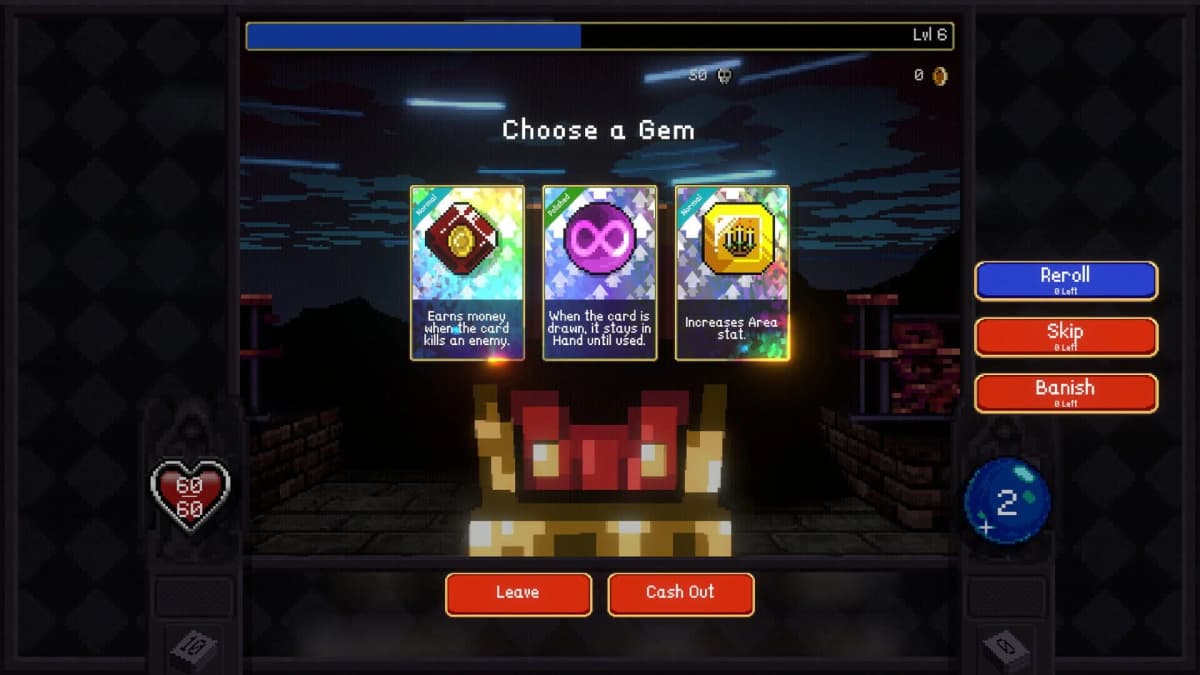 Screenshot from Vampire Crawlers: The Turbo Wildcard from Vampire Survivors