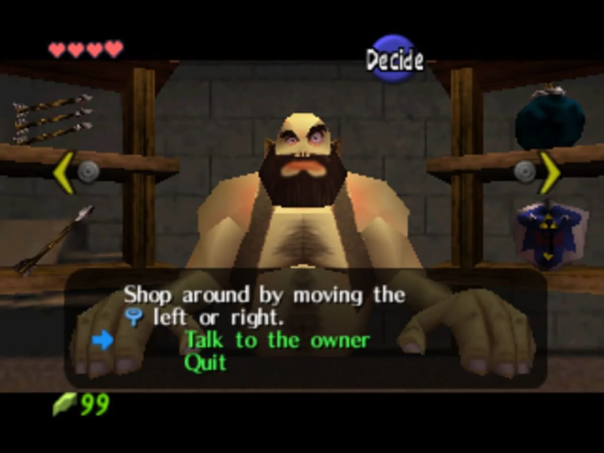 Screenshot from The Legend of Zelda: Ocarina of Time