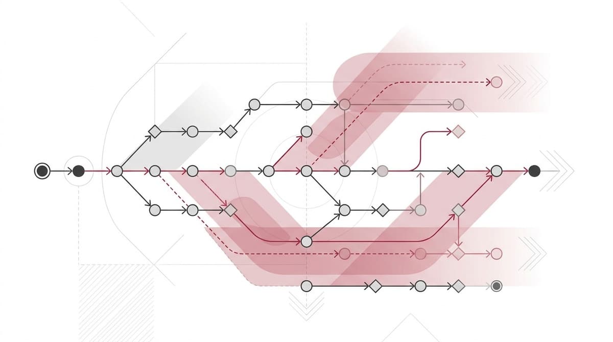 Schéma conceptuel de timeline révisée et causalité reconfigurée.
