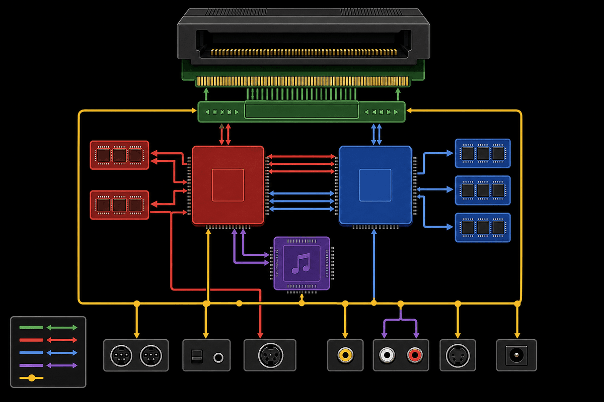 Schéma technique conceptuel du hardware AES+