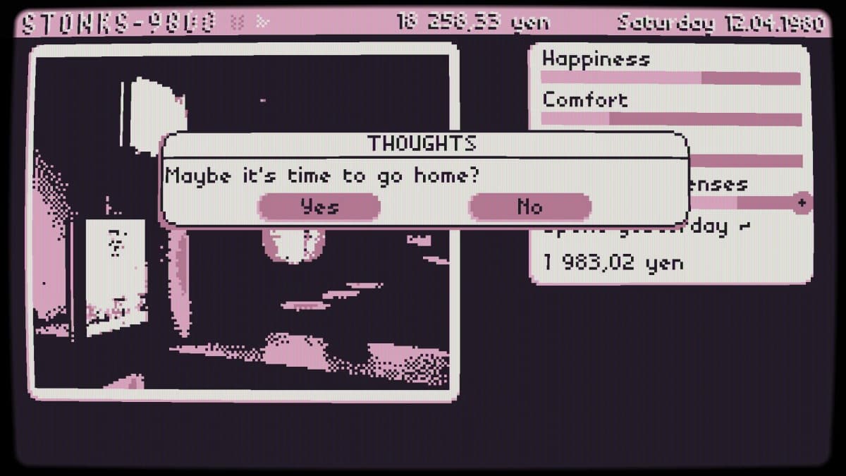 Screenshot from Stonks-9800: Stock Market Simulator