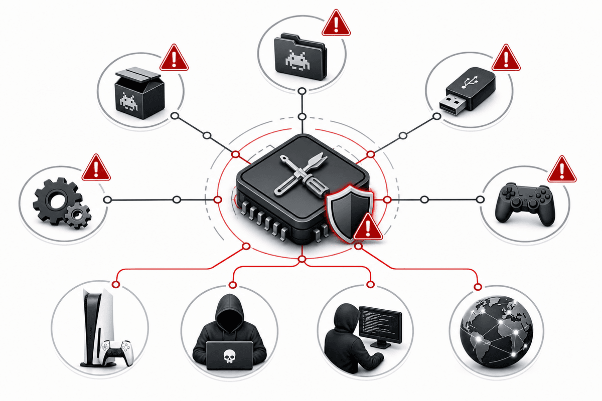 Network propagation diagram highlighting cybersecurity risk pathways
