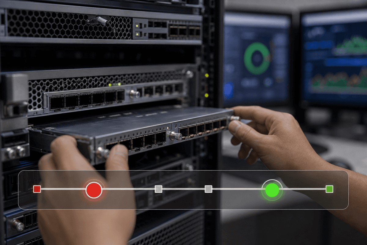 Shows hands-on remediation of a server/account enforcement issue and rollback progress.