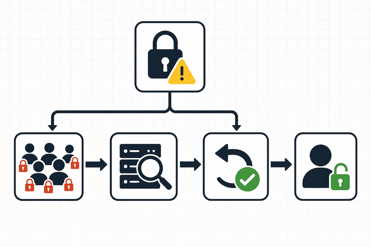 Explains the process of ban enforcement and subsequent reversal via icon-only flow.