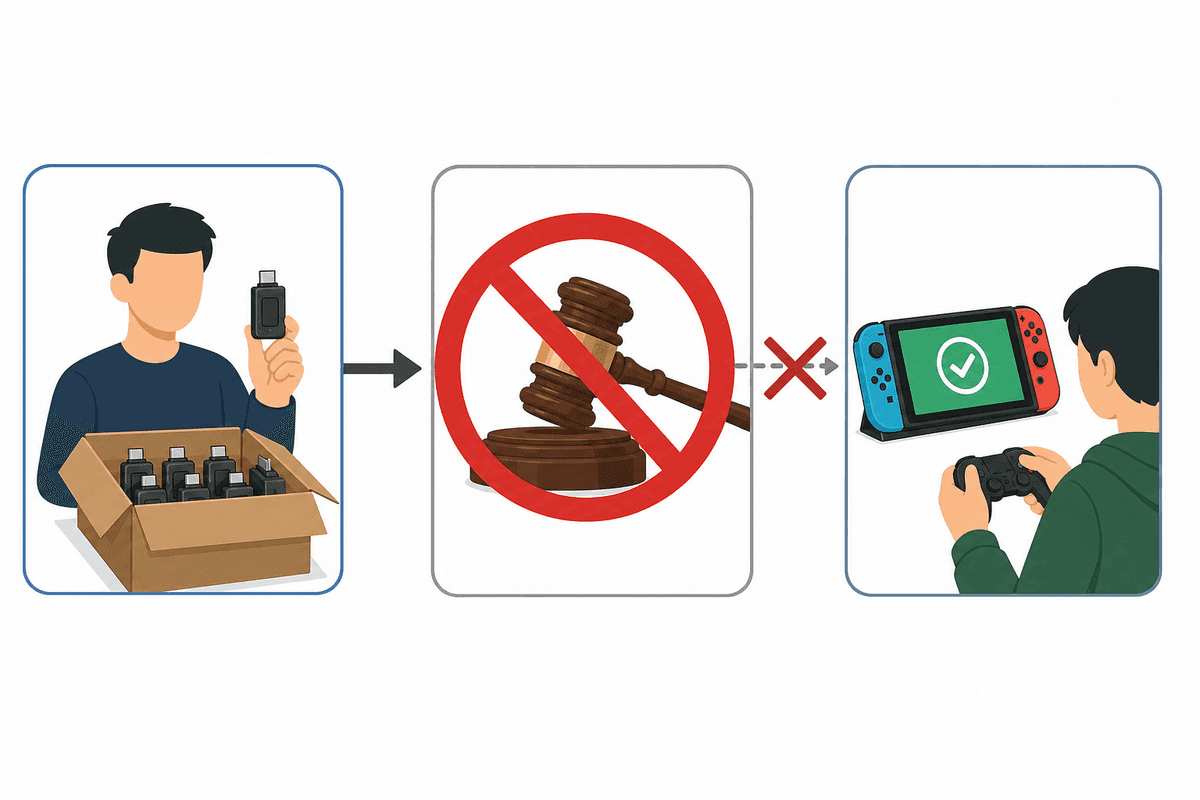Simplified legal/market impact flow diagram.