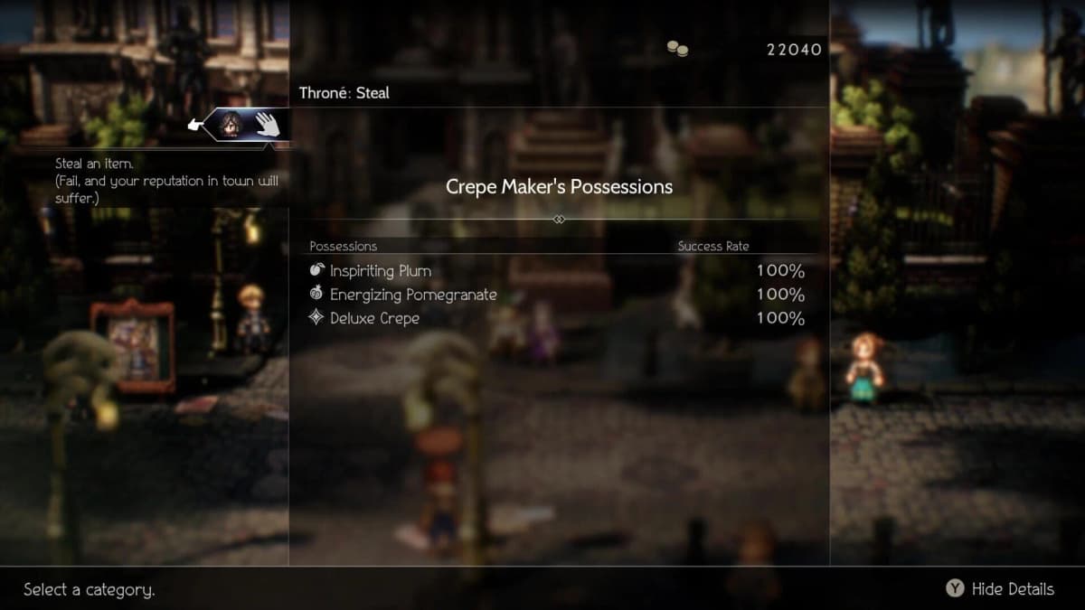 Screenshot from Octopath Traveler II