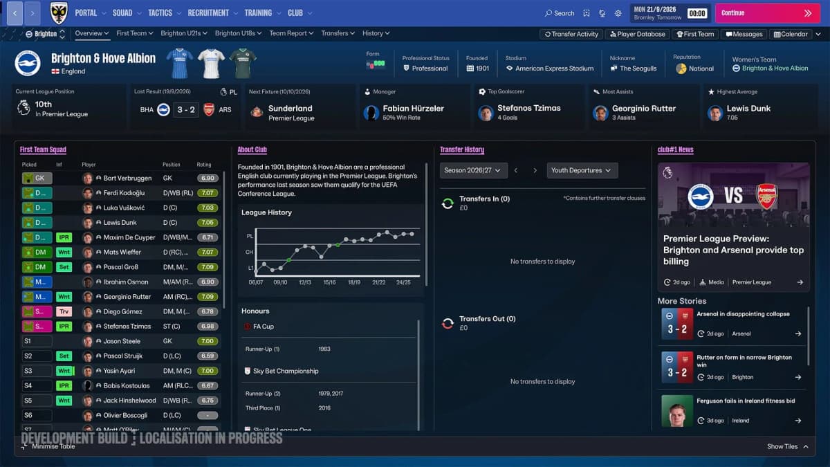 Screenshot from Football Manager 27