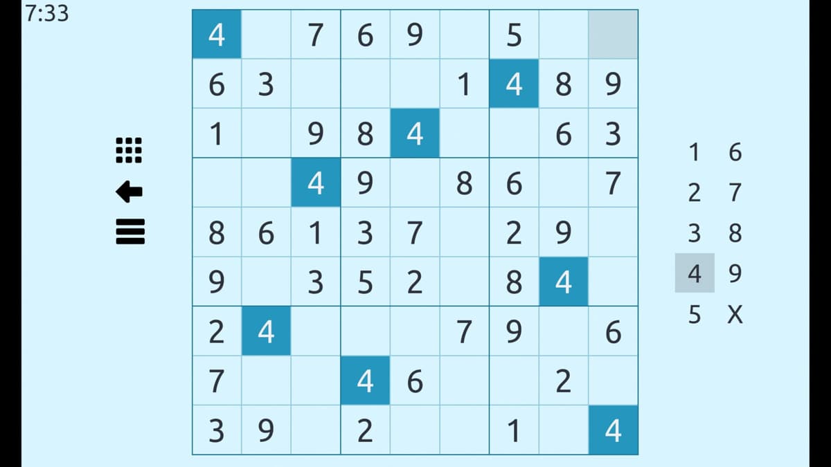 Screenshot from Sudoku: Essential