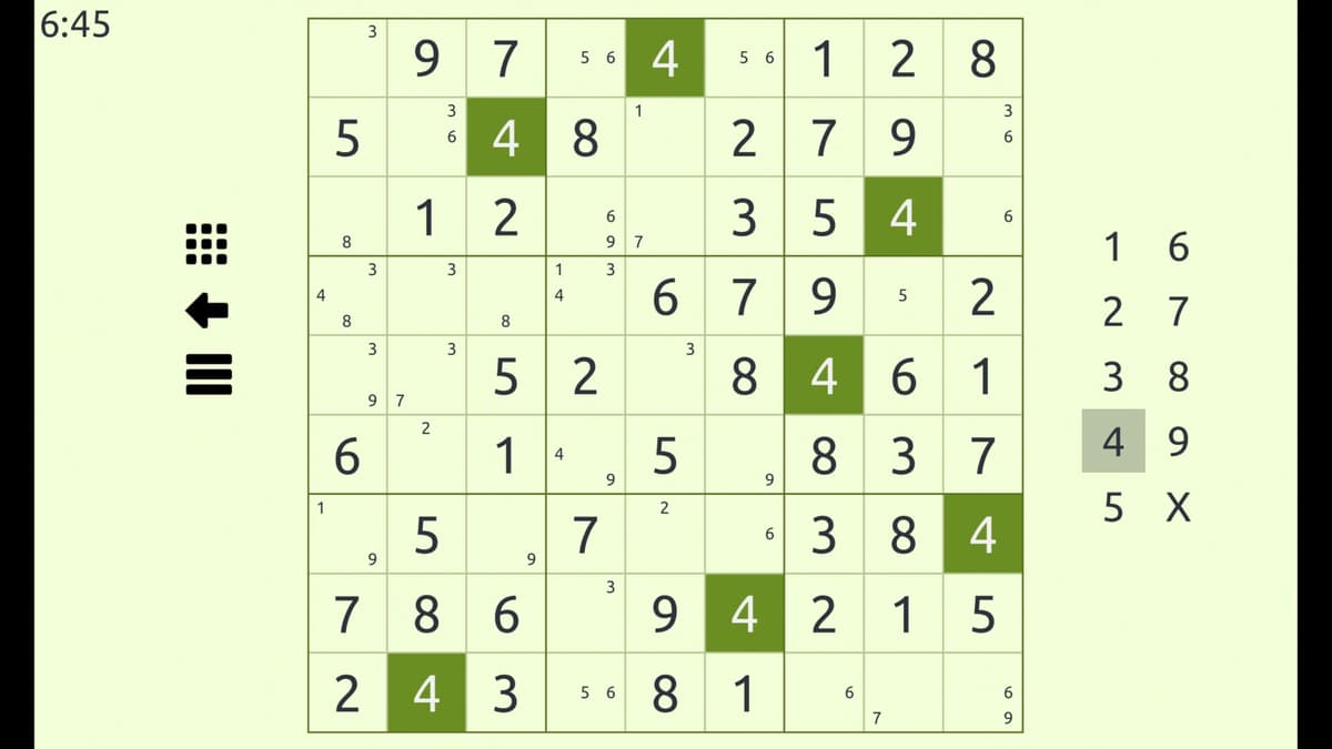 Screenshot from Sudoku: Essential