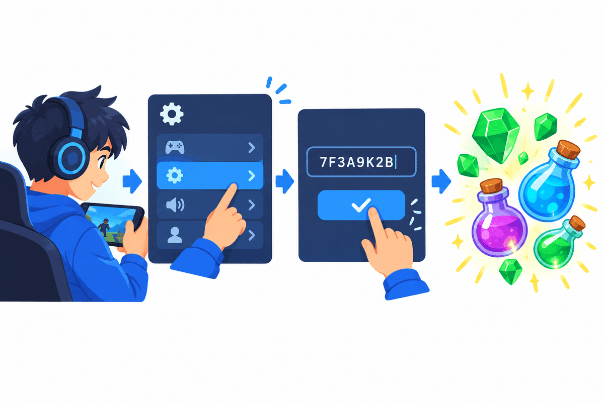 A simple overview of how code redemption works in the game.