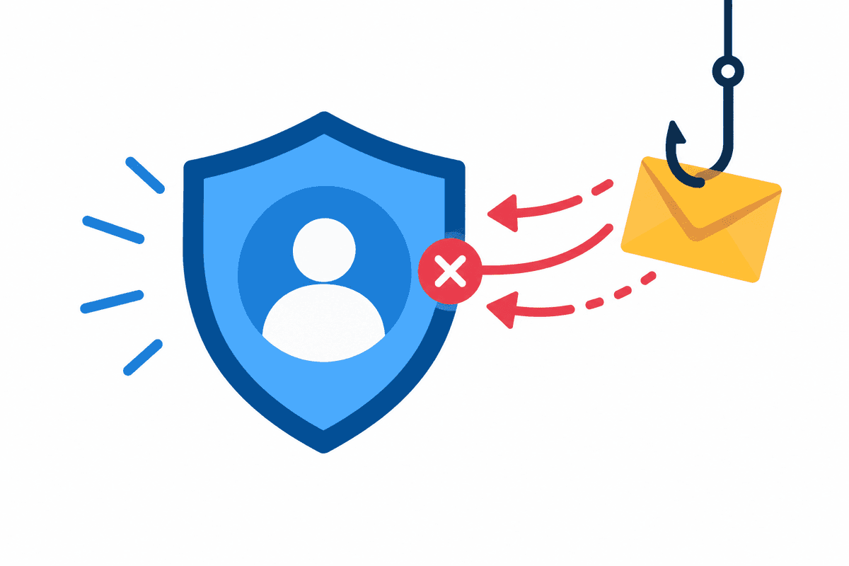 Illustration des risques de phishing après une fuite de données.
