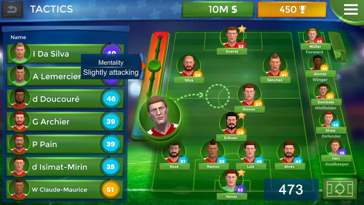 Screenshot from Pro 11 - Football Manager Game