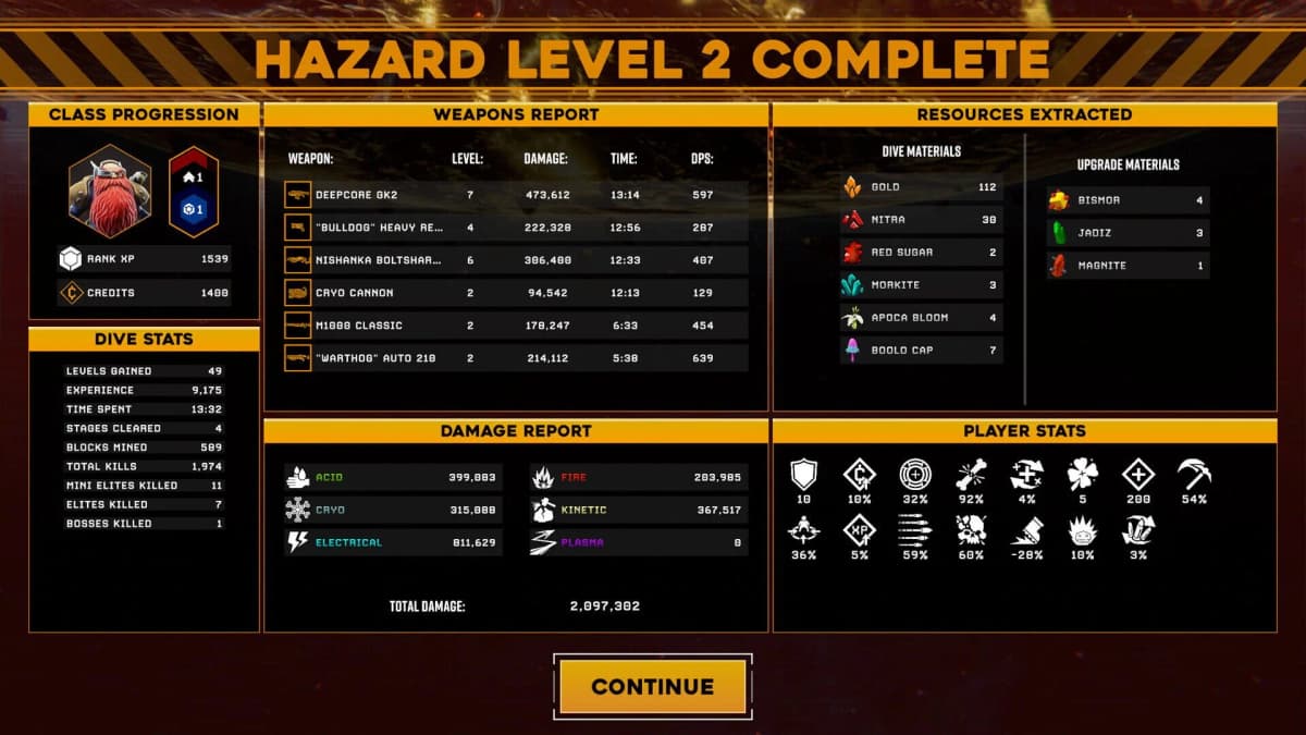 Screenshot from Deep Rock Galactic: Survivor